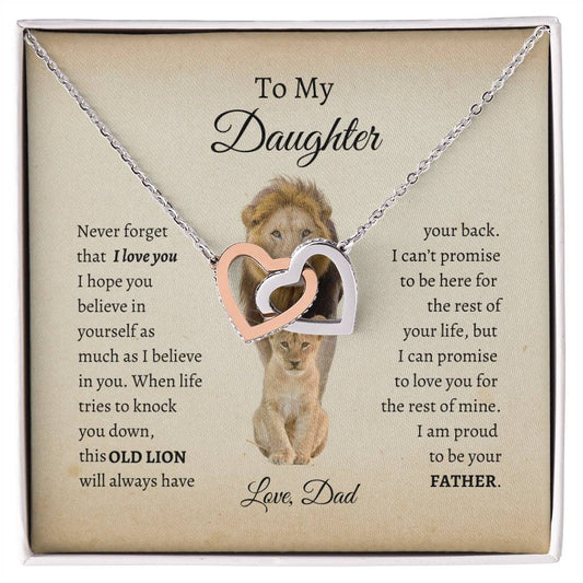 Daughter  |  Old Lion-Never Forget That I Love You from Dad  |  Interlocking Hearts