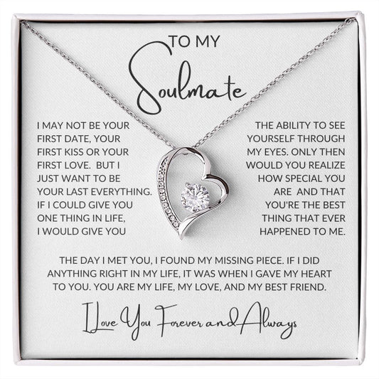 Soulmate My Missing Piece | Forever Love Necklace (White)